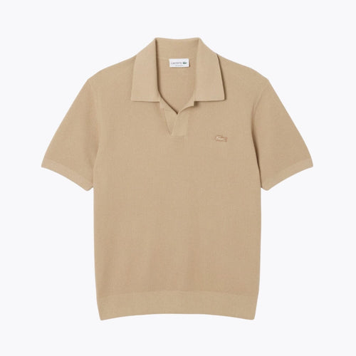 LC Cotton Blend Open Polo Collar Sweater